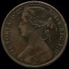 1866 Queen Victoria Bun Head Penny Obverse