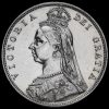 1887 Queen Victoria Jubilee Head Silver Half Crown Obverse