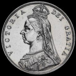 1887 Queen Victoria Jubilee Head Silver Half Crown Obverse