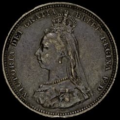 1887 Queen Victoria Jubilee Head Silver Shilling Obverse