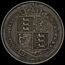 1887 Queen Victoria Jubilee Head Silver Shilling Reverse