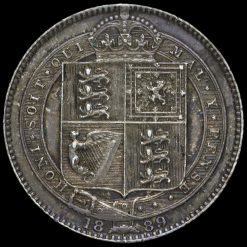 1889 Queen Victoria Jubilee Head Silver Shilling Reverse