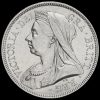 1893 Queen Victoria Veiled Head Silver Half Crown Obverse