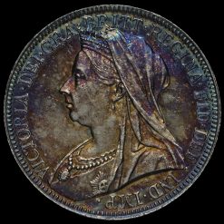 1901 Queen Victoria Veiled Head Silver Florin Obverse