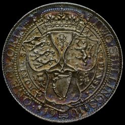 1901 Queen Victoria Veiled Head Silver Florin Reverse
