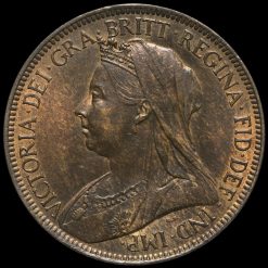 1901 Queen Victoria Veiled Head Halfpenny Obverse