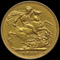 1901 Queen Victoria Veiled Head Gold Full Sovereign Reverse