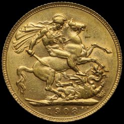 1908 Edward VII Gold Full Sovereign Reverse