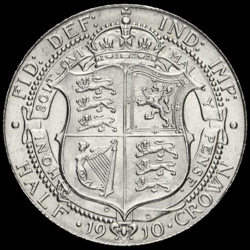 1910 Edward VII Silver Half Crown Reverse