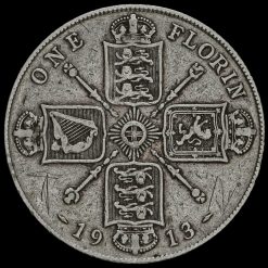 1913 George V Silver Florin Reverse