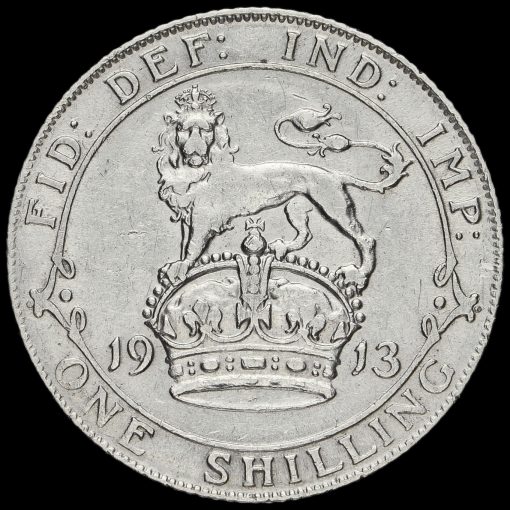 1913 George V Silver Shilling Reverse