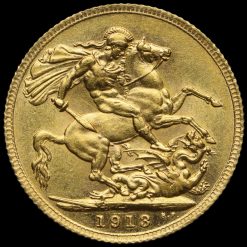 1913 George V Gold Full Sovereign Reverse
