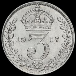 1917 George V Silver Threepence Reverse