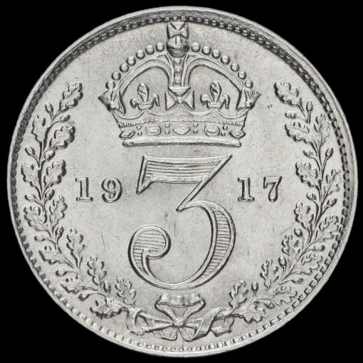 1917 George V Silver Threepence Reverse
