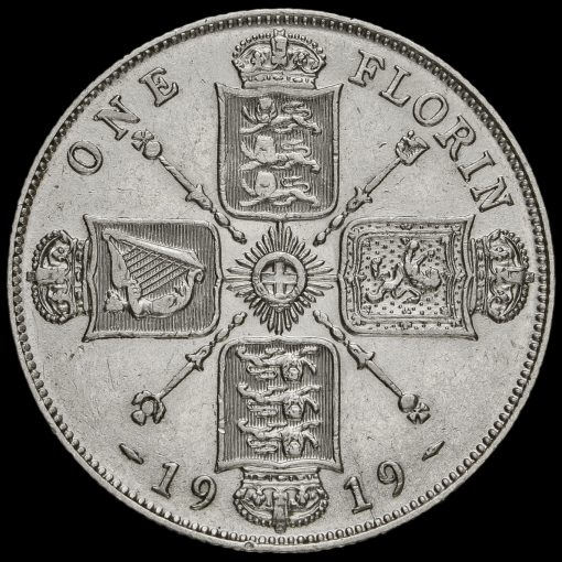 1919 George V Silver Florin Reverse