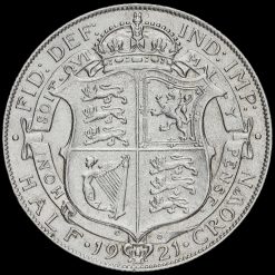1921 George V Silver Half Crown Reverse