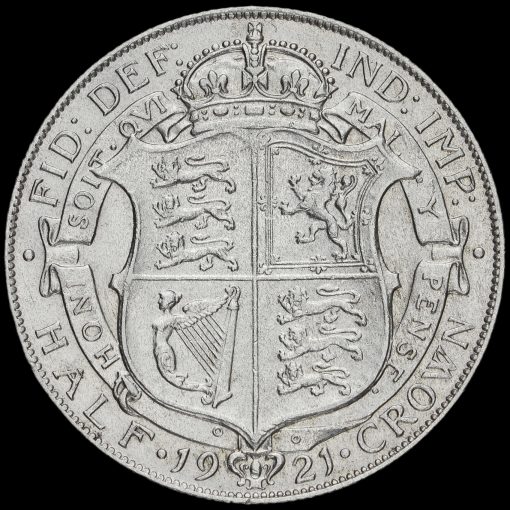 1921 George V Silver Half Crown Reverse