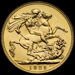 1925 George V Gold Full Sovereign, London Mint Reverse