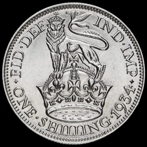 1934 George V Silver Shilling Reverse