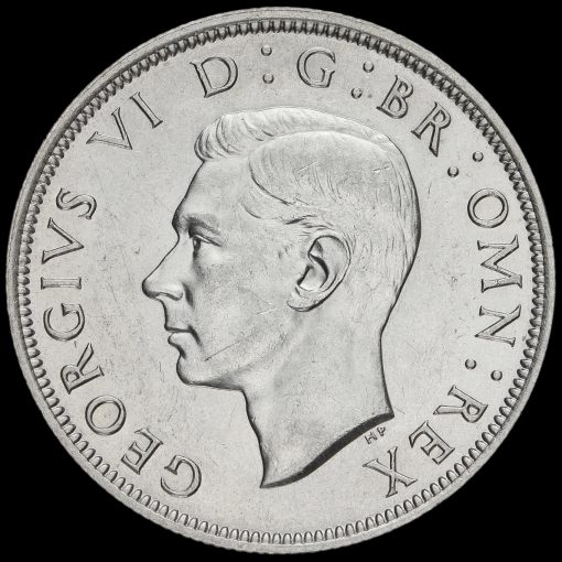 1941 George VI Silver Half Crown Obverse
