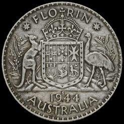 Australia 1944 George VI Silver Florin Reverse