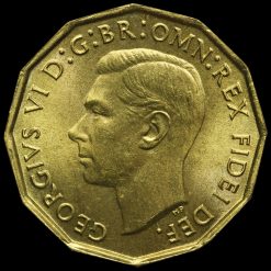 1952 George VI Brass Threepence Obverse