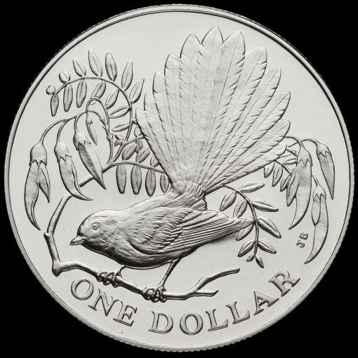 New Zealand 1980 Elizabeth II Silver Proof Dollar Reverse