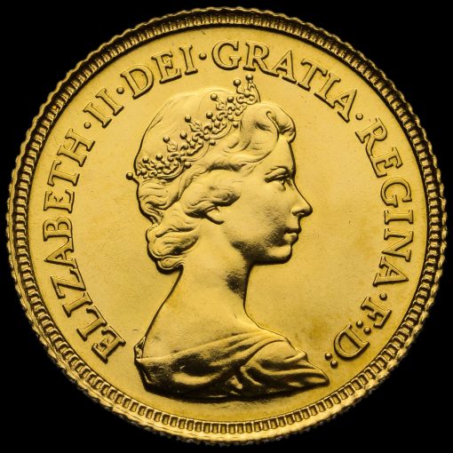 1982 Elizabeth II 22ct Gold Half Sovereign Obverse