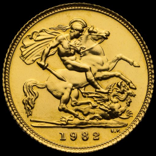 1982 Elizabeth II 22ct Gold Half Sovereign Reverse