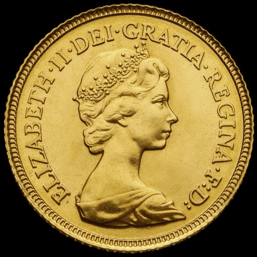 1982 Elizabeth II 22ct Gold Half Sovereign Obverse