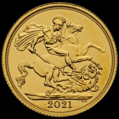 2021 Elizabeth II Gold Full Sovereign Reverse
