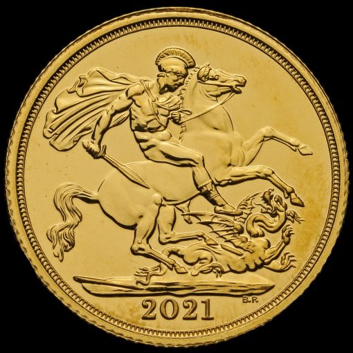 2021 Elizabeth II Gold Full Sovereign Reverse