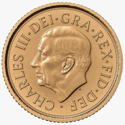 2022 Charles III 22ct Gold Half Sovereign Obverse