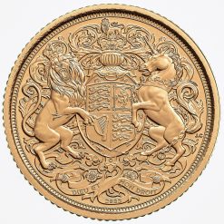 2022 Charles III 22ct Gold Half Sovereign Reverse