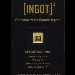 2022 Platinum Jubilee 24ct Pure Gold 1g Square Ingot