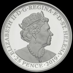 East India Company 2019 St. Helena Silver Proof 1 Oz Cartwheel Penny Obverse