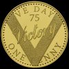 2020 Jersey Gold Proof Penny, 75th Anniversary of VE Day Reverse