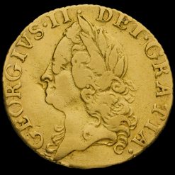 1760 George II Early Milled Gold Half Guinea Obverse