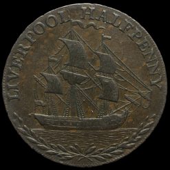 1791 Liverpool Halfpenny Token Obverse