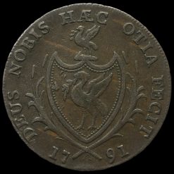 1791 Liverpool Halfpenny Token Reverse