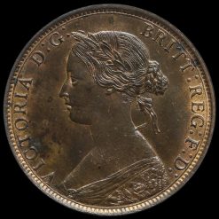 1862 Queen Victoria Bun Head Halfpenny Obverse