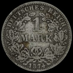 Germany 1874 C Wilhelm I Silver 1 Mark Reverse