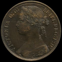 1879 Queen Victoria Bun Head Penny Obverse