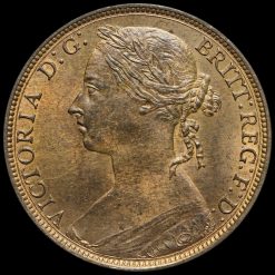 1882 H Queen Victoria Bun Head Penny Obverse