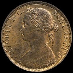1884 Queen Victoria Bun Head Penny Obverse