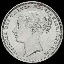 1886 Queen Victoria Young Head Silver Shilling Obverse