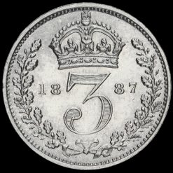 1887 Queen Victoria Jubilee Head Silver Threepence Reverse