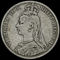 1889 Queen Victoria Jubilee Head Silver Crown Obverse