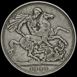1889 Queen Victoria Jubilee Head Silver Crown Reverse
