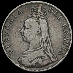 1890 Queen Victoria Jubilee Head Silver Double Florin Obverse